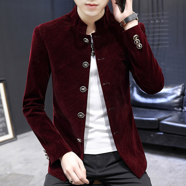 Geaca eleganta cu guler si nasturi