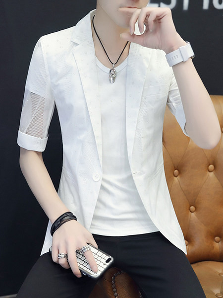 Jachetă casual pentru bărbați cu mâneci 3/4 lungime