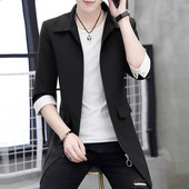 Jachetă casual pentru bărbați cu fermoar și guler