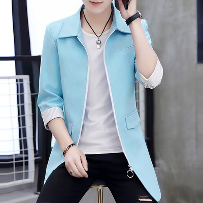 Jachetă casual pentru bărbați cu fermoar și guler