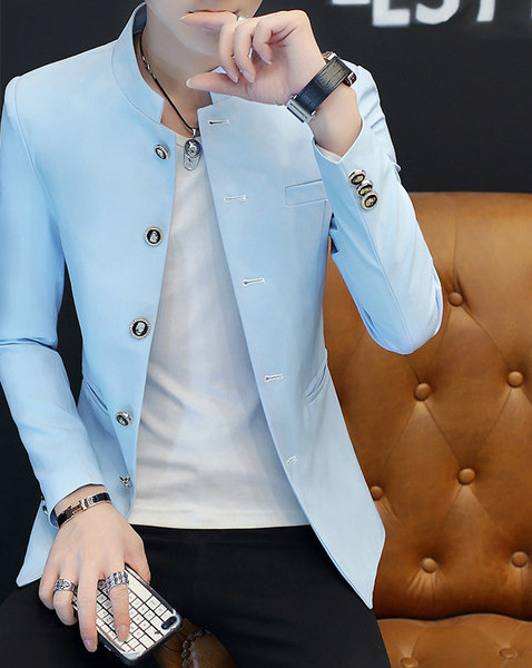 Jachetă bărbătească, cu buzunar și nasturi