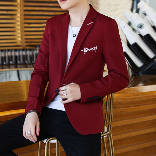 Geacă casual cu inscripționare pentru bărbați - model montat