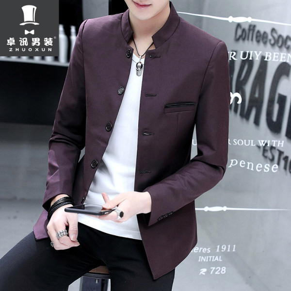 Geacă bărbătească model curat cu mâneci lungi și închidere cu nasturi