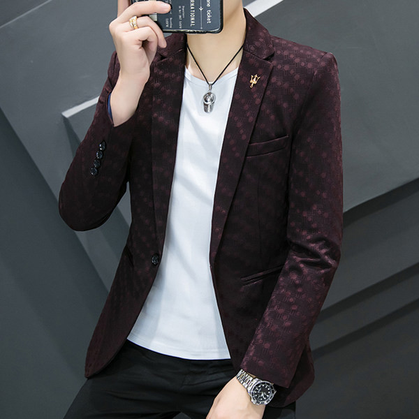 Geaca eleganta de barbati cu imprimeu si rever