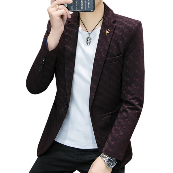 Geaca eleganta de barbati cu imprimeu si rever