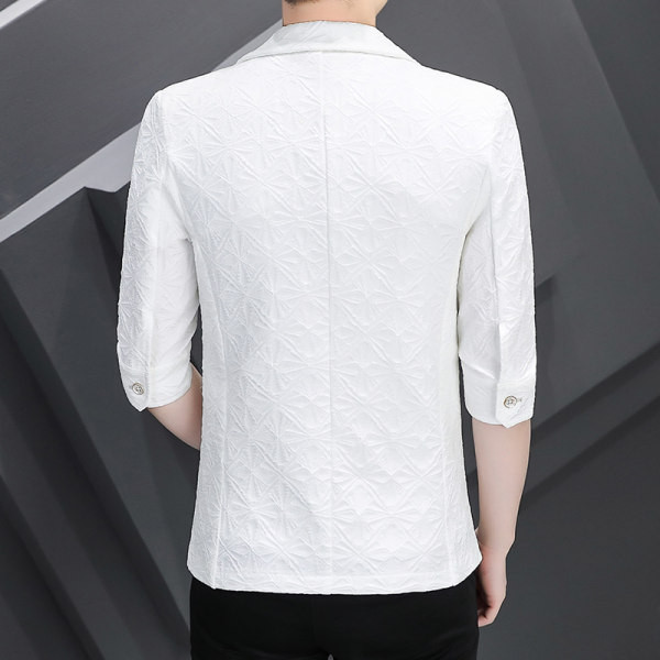 Jachetă bărbătească la modă cu mâneci 3/4 și închidere cu nasturi