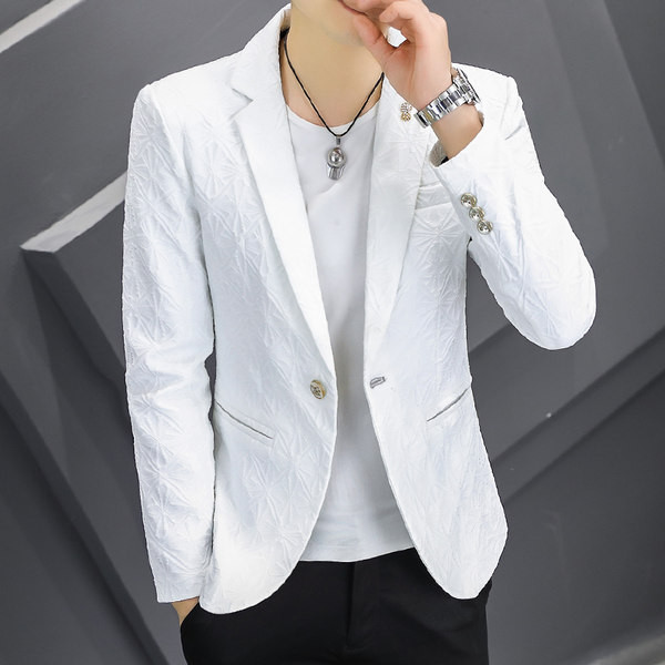 Jachetă modernă pentru bărbați, cu decolteu în V și închidere cu nasturi