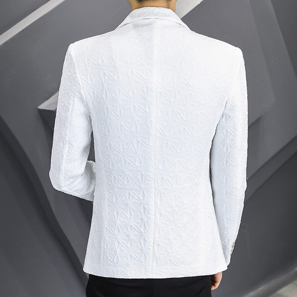 Jachetă modernă pentru bărbați, cu decolteu în V și închidere cu nasturi