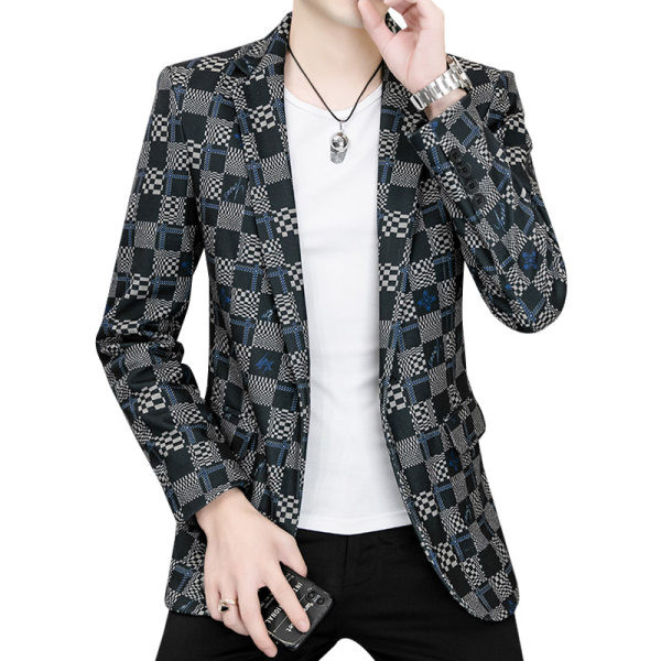 Geaca casual barbatesc cu imprimeu si buzunar