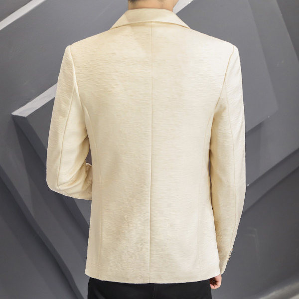 Jachetă la modă pentru bărbați, de culoare uni, cu mânecă lungă și nasturi