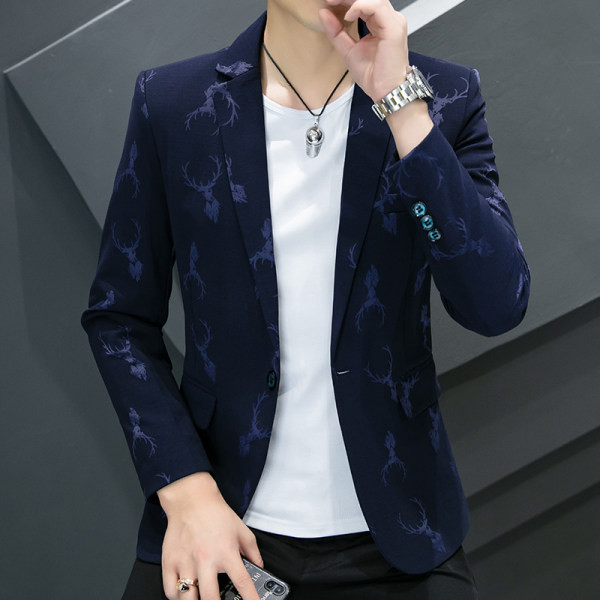 Jachetă bărbătească elegantă, cu mâneci lungi și guler clasic