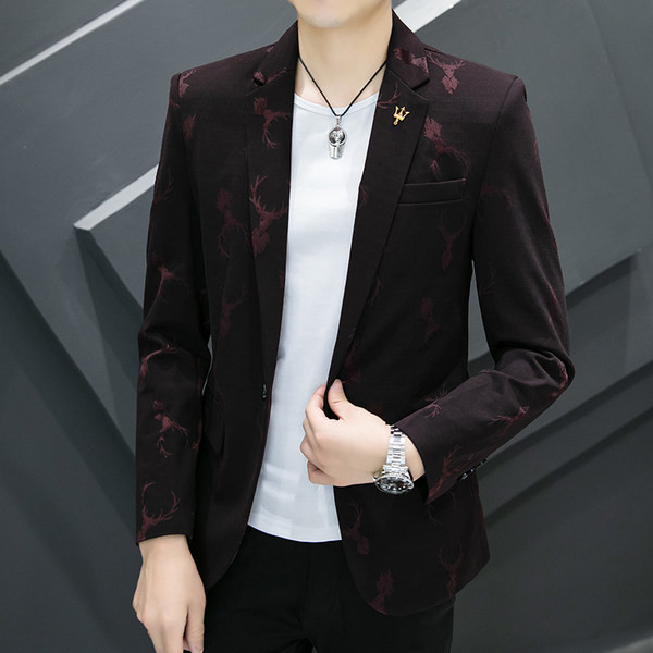 Jachetă bărbătească elegantă, cu mâneci lungi și guler clasic