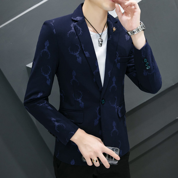 Jachetă bărbătească elegantă, cu mâneci lungi și guler clasic