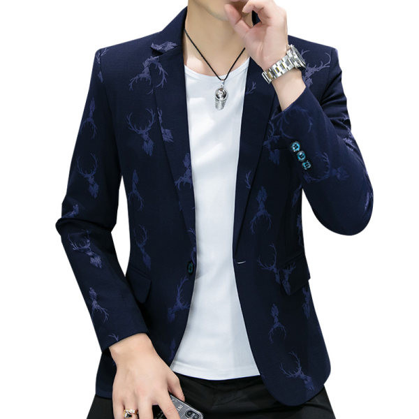 Jachetă bărbătească elegantă, cu mâneci lungi și guler clasic