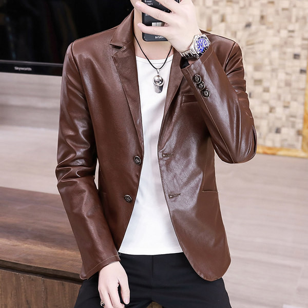 Geaca casual barbati din piele ecologica