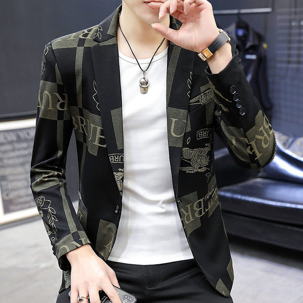 Jachetă modernă pentru bărbați două modele cu guler clasic