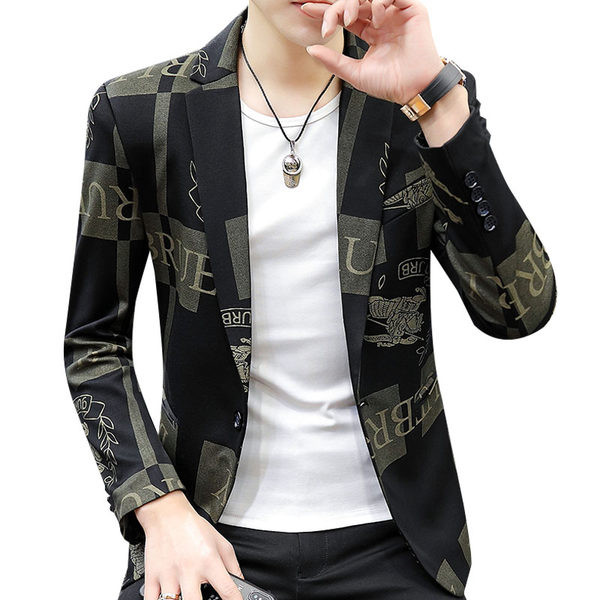 Jachetă modernă pentru bărbați două modele cu guler clasic