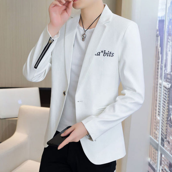 Jachetă bărbătească la modă cu mânecă lungă și fermoar