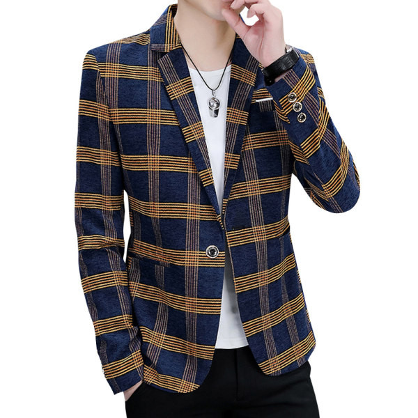 Geaca barbati in carouri cu buzunar