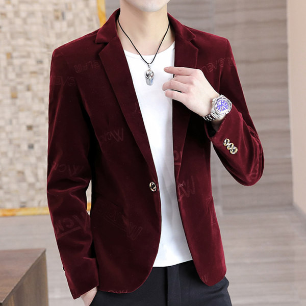 Jachetă casual bărbătească din catifea