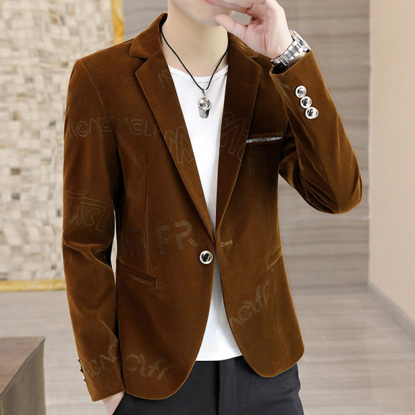 Jachetă casual bărbătească din catifea