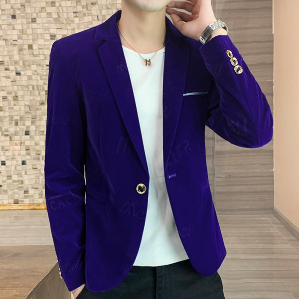 Jachetă casual bărbătească din catifea