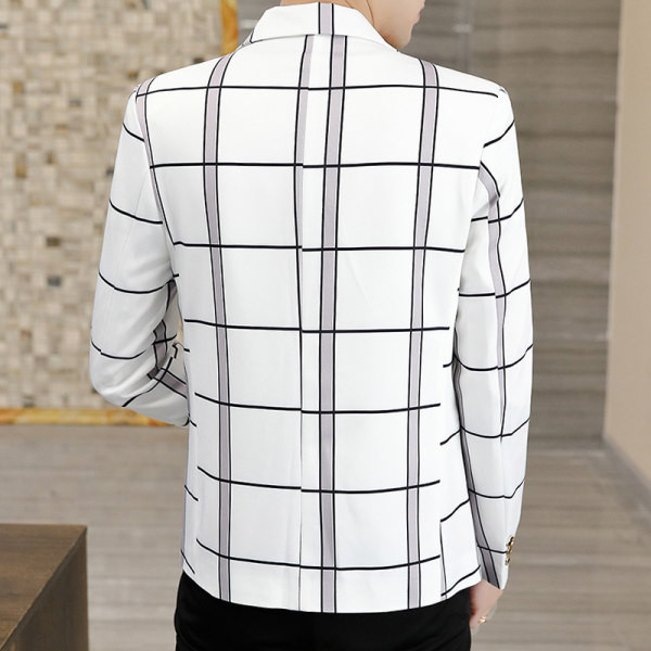 Geaca in carouri pentru barbati model nou cu nasturi
