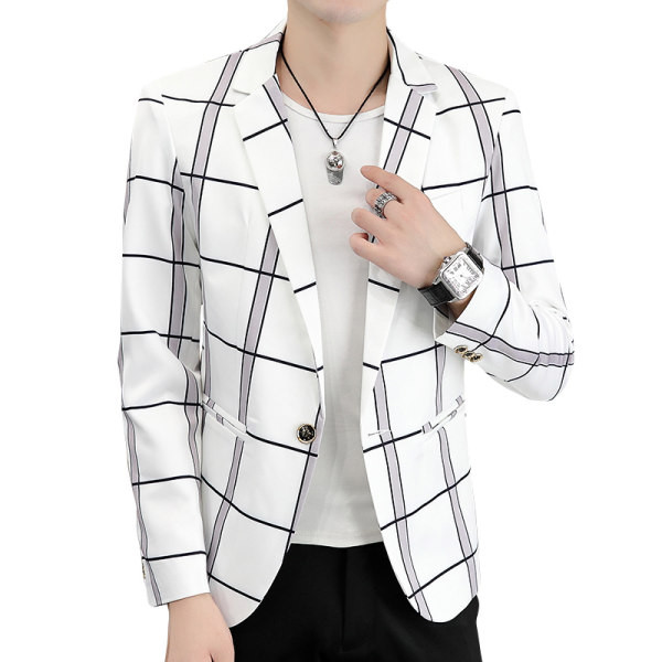 Geaca in carouri pentru barbati model nou cu nasturi