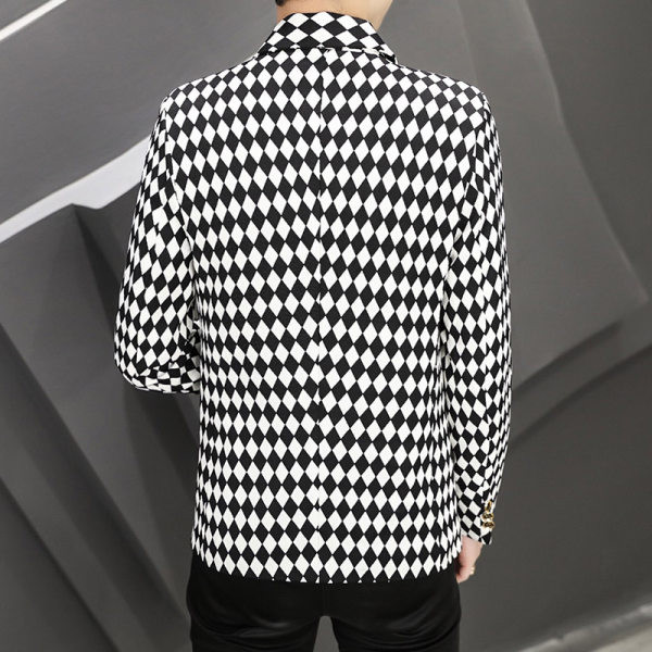 Sacou elegant pentru barbati cu figuri in doua culori