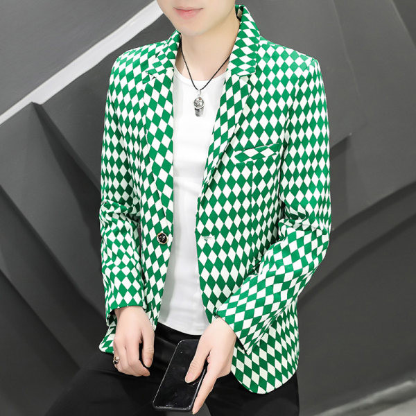 Sacou elegant pentru barbati cu figuri in doua culori