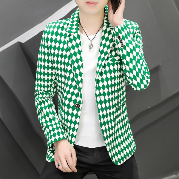 Sacou elegant pentru barbati cu figuri in doua culori