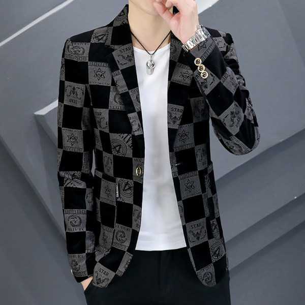 Dviejų spalvų vyriškas švarkas su kišene