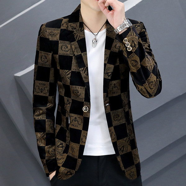 Dviejų spalvų vyriškas švarkas su kišene