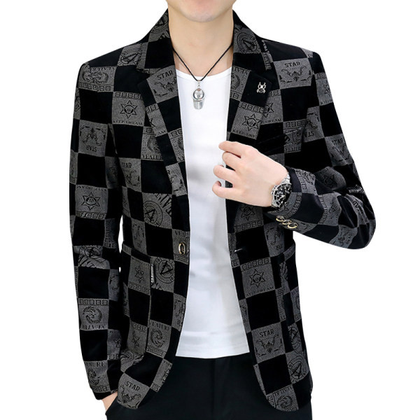 Dviejų spalvų vyriškas švarkas su kišene