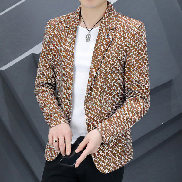 Muška ležerna tanka jakna s printom