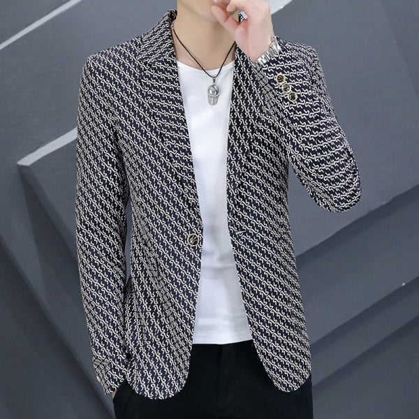 Muška ležerna tanka jakna s printom