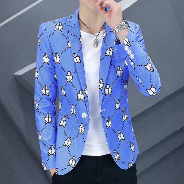 Ležerna muška tanka jakna s printom