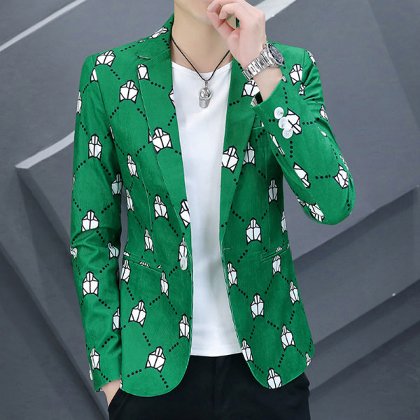 Ležerna muška tanka jakna s printom