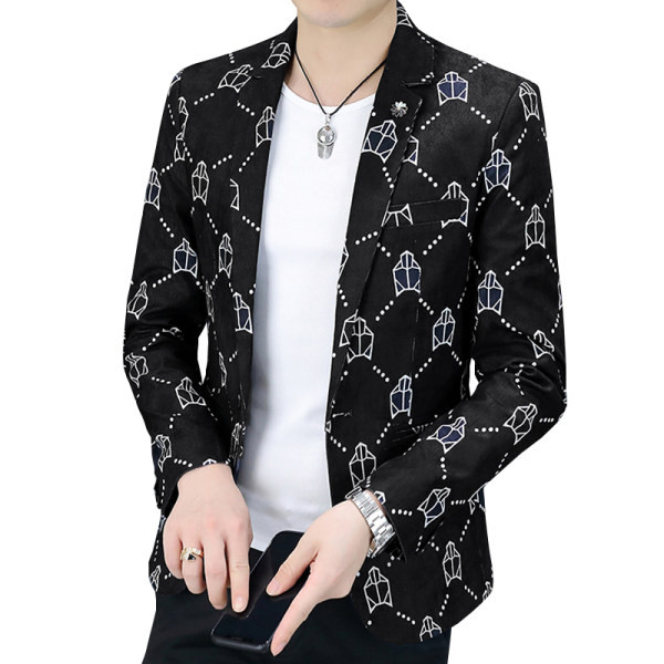 Ležerna muška tanka jakna s printom