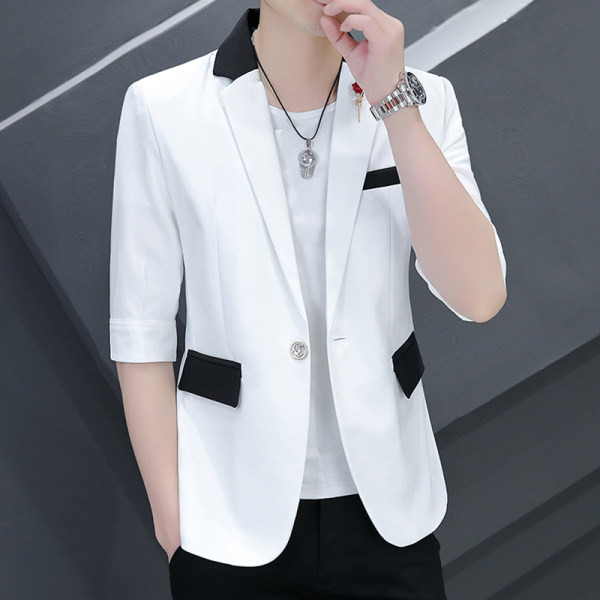 Vyriškas švarkas su dekoratyviniu elementu ir kišene