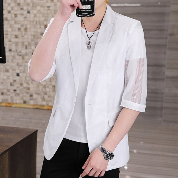 Vyriška juodai balta striukė su kišene