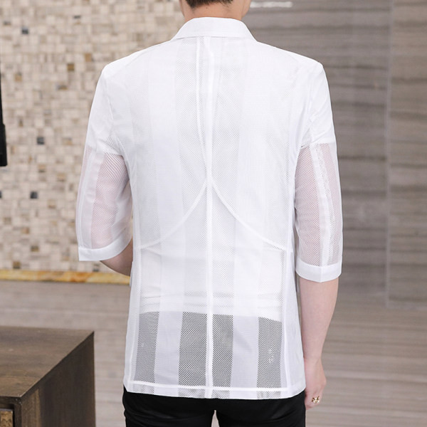 Vyriška juodai balta striukė su kišene