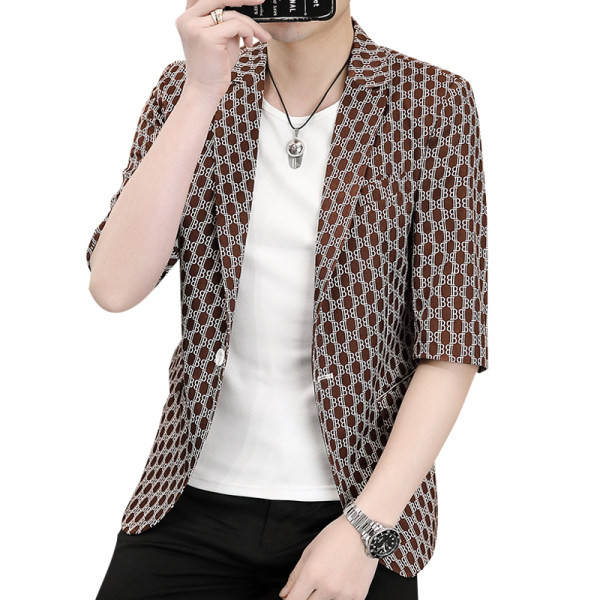 Elegantiškas vyriškas taškuotas švarkas