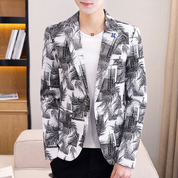 Muška jakna sa cvjetnim motivima