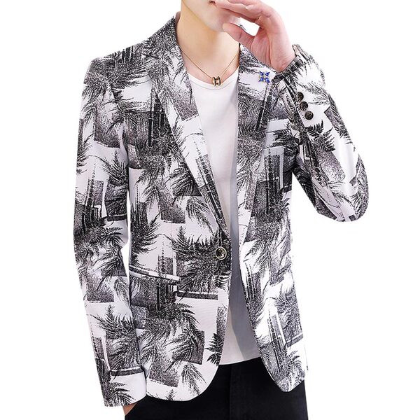 Muška jakna sa cvjetnim motivima