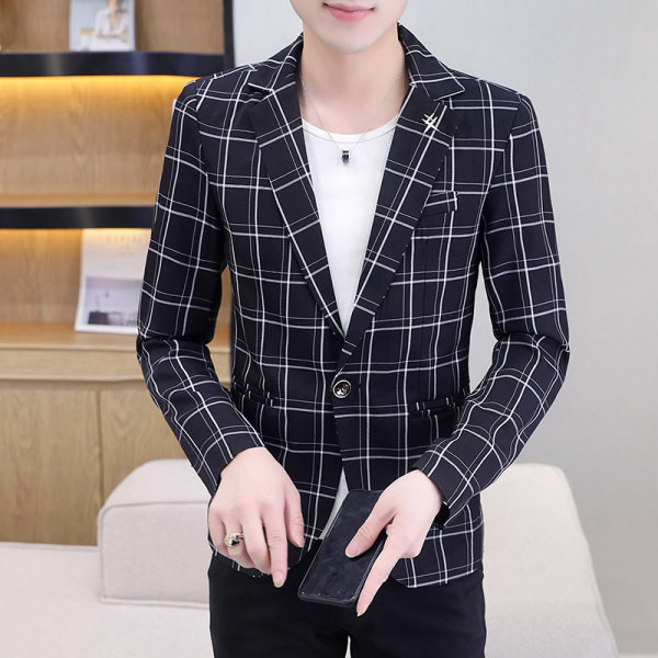 Karirani muški sako na gumbe