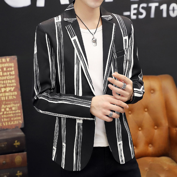 Jachetă casual în dungi