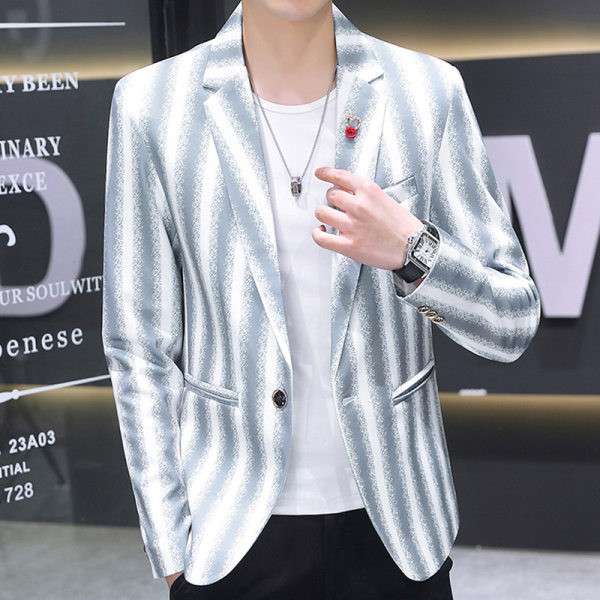 Jachetă casual bărbați cu dungi