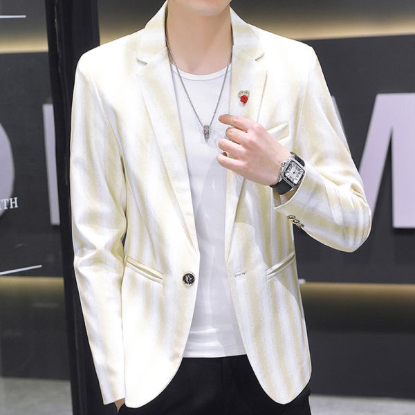 Jachetă casual bărbați cu dungi