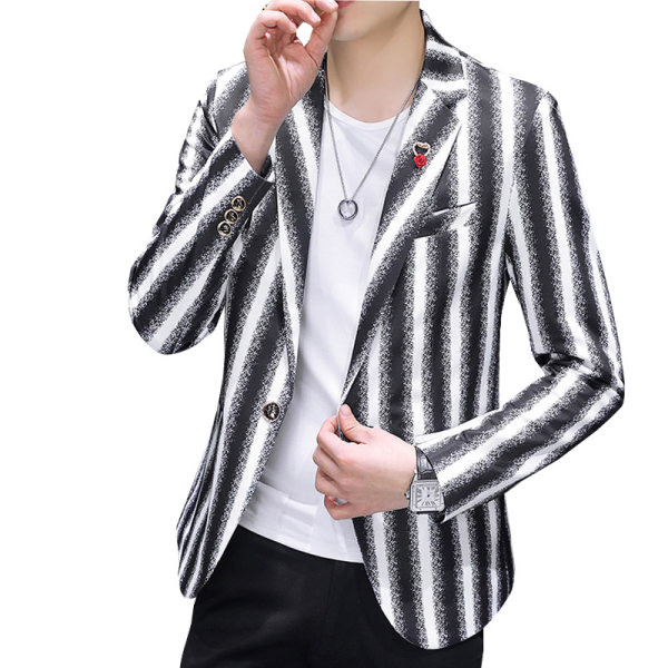 Jachetă casual bărbați cu dungi